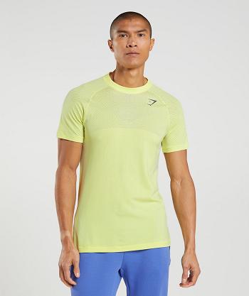 T Shirts Gymshark Apex Seamless Hombre Verde Blancas | CO 3397TCE